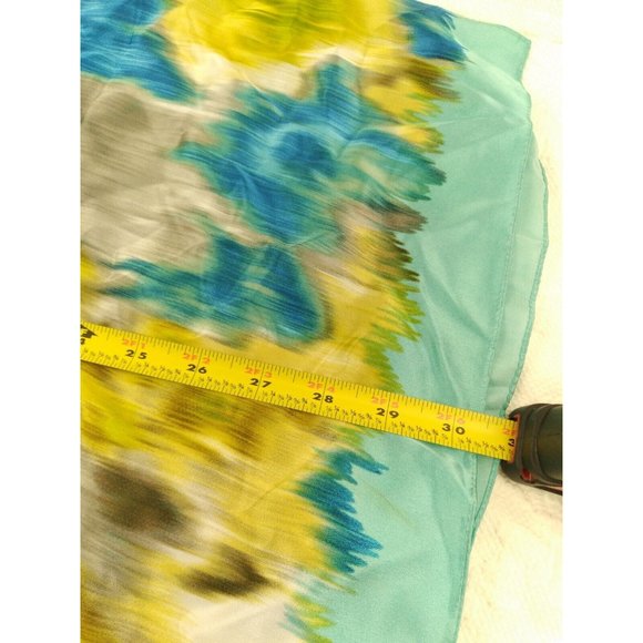 Anne Klein beautiful abstract distorted impressionist style Silk scarf 13"X60" - Picture 12 of 14